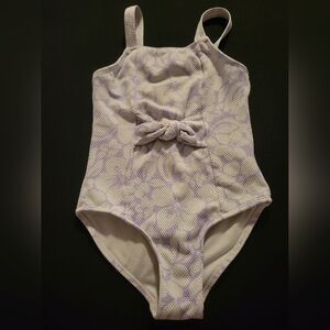 Girls bathing suit. Purple and white floral. One piece. Size 6x.